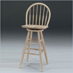 International Concepts 30" Spindleback Unfinished Windsor Swivel Stool