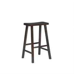 International Concepts 29" Saddleseat Counter Bar stool in Distressed Walnut