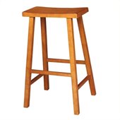International Concepts 29 Saddle Seat Bar stool in Distressed Rustic Oak