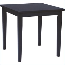 International Concepts Square Casual Dining Table in Black Finish