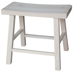 International Concepts 18 Unfinished Saddleseat Stool