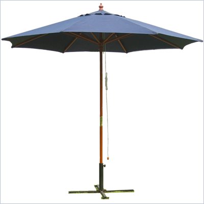 International Concepts 9' Octagonal Market Patio Umbrella in Navy Blue