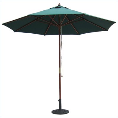 International Concepts 9' Octagonal Market Patio Umbrella in Hunter Green