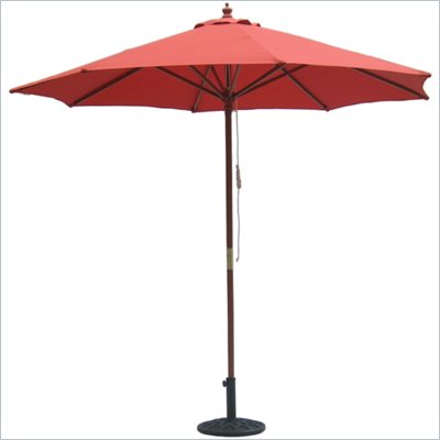 International Concepts 9' Octagonal Market Patio Umbrella in Autumn Red