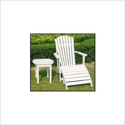 International Concepts Adirondack Chair in White Finish