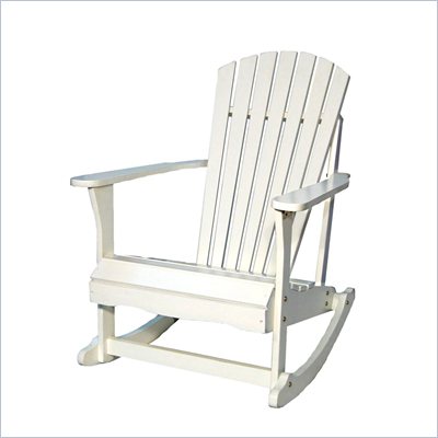 International Concepts Adirondack Porch Rocker in White Finish