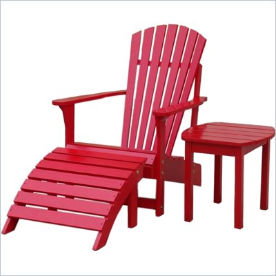 International Concepts Adirondack Footrest in Red Finish