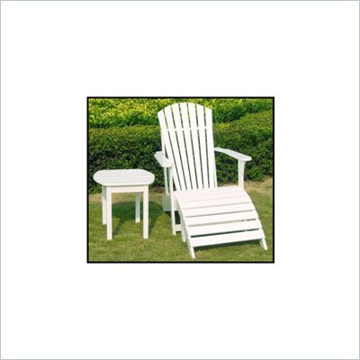 International Concepts Adirondack Sidetable in White Finish