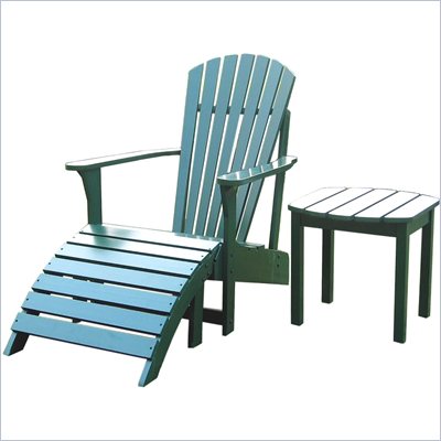 International Concepts Adirondack Sidetable in Hunter Green Finish