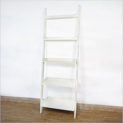 International Concepts Casual Dining 5-Tier Leaning Shelf in White