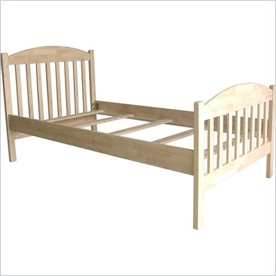 International Concepts Jamestown Twin Slat Bed in Clear Finish