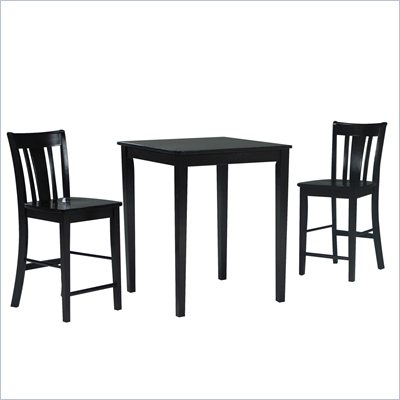 International Concepts 3 Piece Gathering Height Pub Set in Rich Mocha