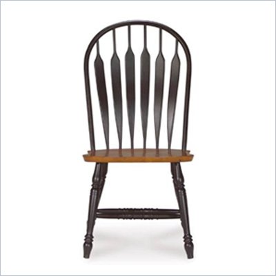 International Concepts Madison Park Windsor Side Chair in Black/Cherry