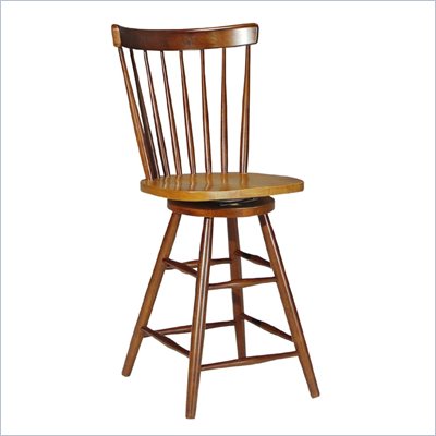 International Concepts Madison Park 24" Copenhagen Swivel Stool in Cinnamon/Espresso