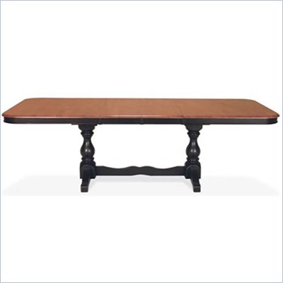 International Concepts Madison Park Casual Dining Table in Black and Cherry Finish