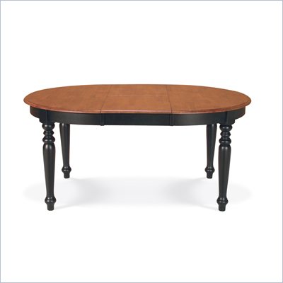 International Concepts Madison Park Oval Dining Table in Black/Cherry