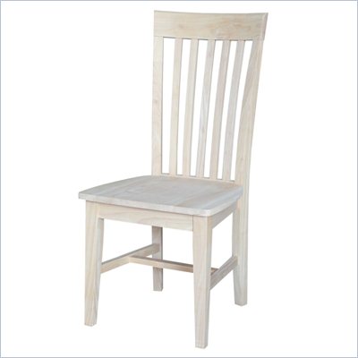 International Concepts Unfinished Tall Mission Wood Chair (Set of 2)