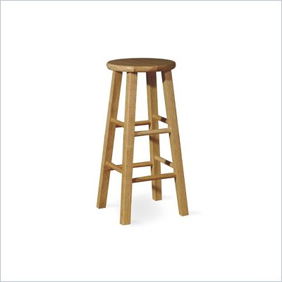 International Concepts 29" Round Top Bar Stool in Natural