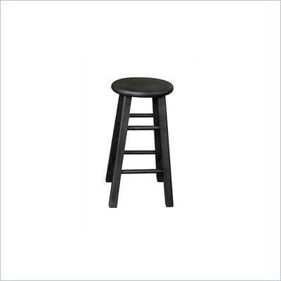 International Concepts 24" Roundtop Counter Stool in Black