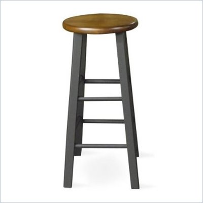 International Concepts 29" Round Top Counter Stool in Black and Cherry