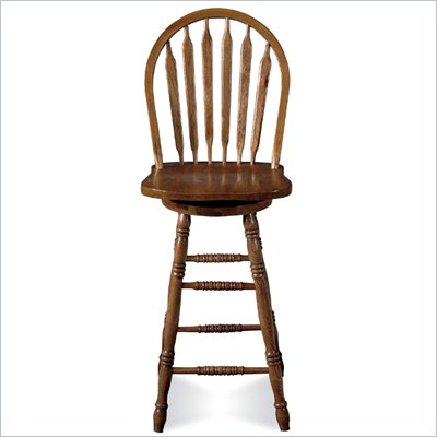 International Concepts 30" Arrowback Swivel Seat Bar stool in Oak