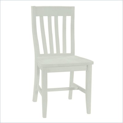 International Concepts SchoolHouse Wood Side Chair in White Finish (Set of Two)