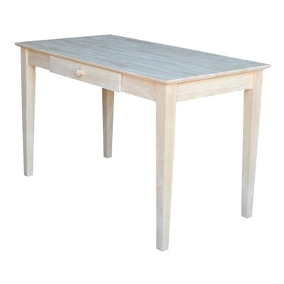 International Concepts Unfinished Writing Desk With Drawer