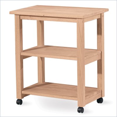 Unfinished Barstools on International Concepts Unfinished Microwave Kitchen Cart 185