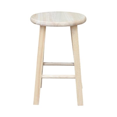 International Concepts 18" Unfinished Round Top Bar Stool