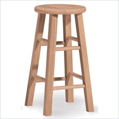 International Concepts 24" Unfinished Round Top Stool