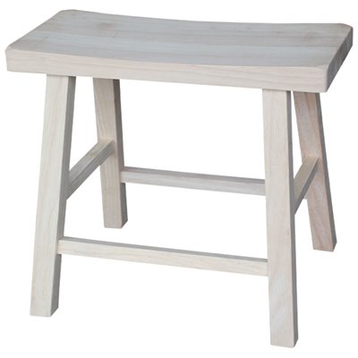 International Concepts 18" Unfinished Saddleseat Stool