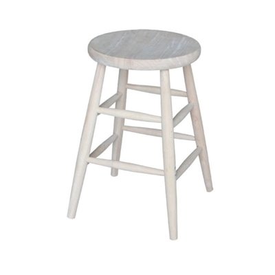 International Concepts 24" Unfinished Scooped Seat Stool