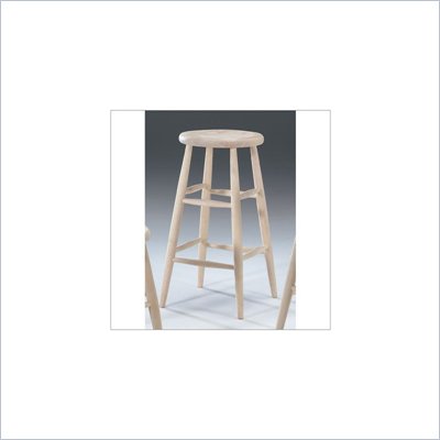 International Concepts 30" Unfinished Scooped Seat Stool