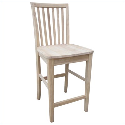 Stools Unfinished on International Concepts 24 Unfinished Mission Stool 265 24