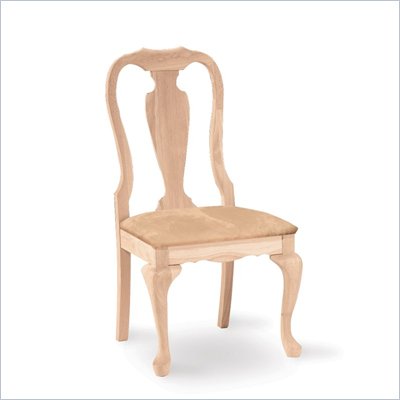 International Concepts Whitewood Queen Ann Unfinished Wood Side Chairs (Set of 2)