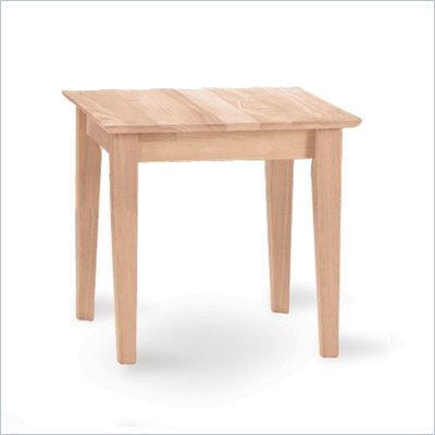 International Concepts Whitewood Tall Shaker Unfinished End Table