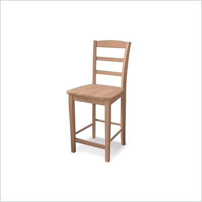 International Concepts 24" Madrid Unfinished Counter Stool