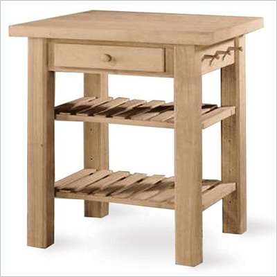 International Concepts Unfinished Butcher Block Kitchen Island