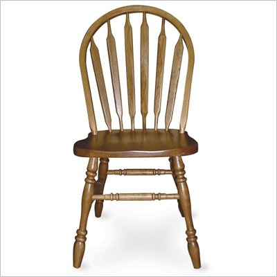 International Concepts Arrowback Wood Side Chair in Medium Oak Finish