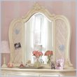 ADD TO YOUR SET: Lea Jessica McClintock Romance Ribbon-Board Vanity Mirror with Antique White Wood Finish