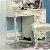 Lea Jessica McClintock Romance 4 Drawer Wood Student Desk in Antique White
