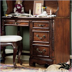 Lea Jessica McClintock Heirloom 4 Drawer Wood Student Desk in Dark Cherry Wood