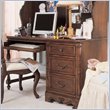 ADD TO YOUR SET: Lea Jessica McClintock Heirloom 3 Drawer Wood Student Computer Desk in Dark Cherry