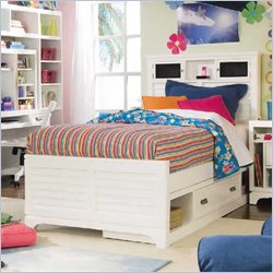 Lea Freetime Kids Bookcase Bed in Aspen White Finish