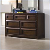 Lea Elite Expressions Kids 7 Drawer Double Dresser in Root Beer Cherry Finish