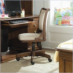 Lea Elite Classics Swivel Desk Chair in Brown Cherry Finish