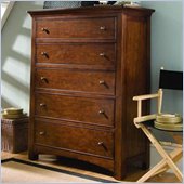 Lea Elite Crossover 5 Drawer Chest in Burnished Cherry Finish