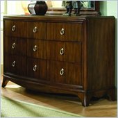 Lea Elite Rhapsody Wood 9 Drawer Triple Dresser in Cherry Finish