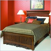 Lea Elite Crossover Slat Bed in Burnished Cherry Finish
