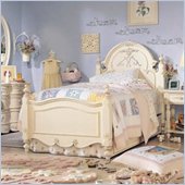 Lea Jessica McClintock Romance Kids Antique White Wood Panel Bed 5 Piece Bedroom Set